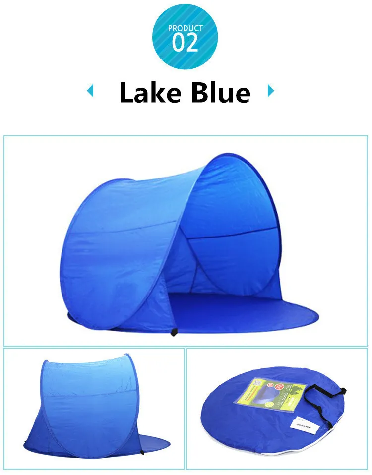 Ship 3-6 Days Summer Hiking Tents Outdoors Camping Shelters for 2-3 People UV Protection 30+ Tent for Beach Travel Lawn Family Party