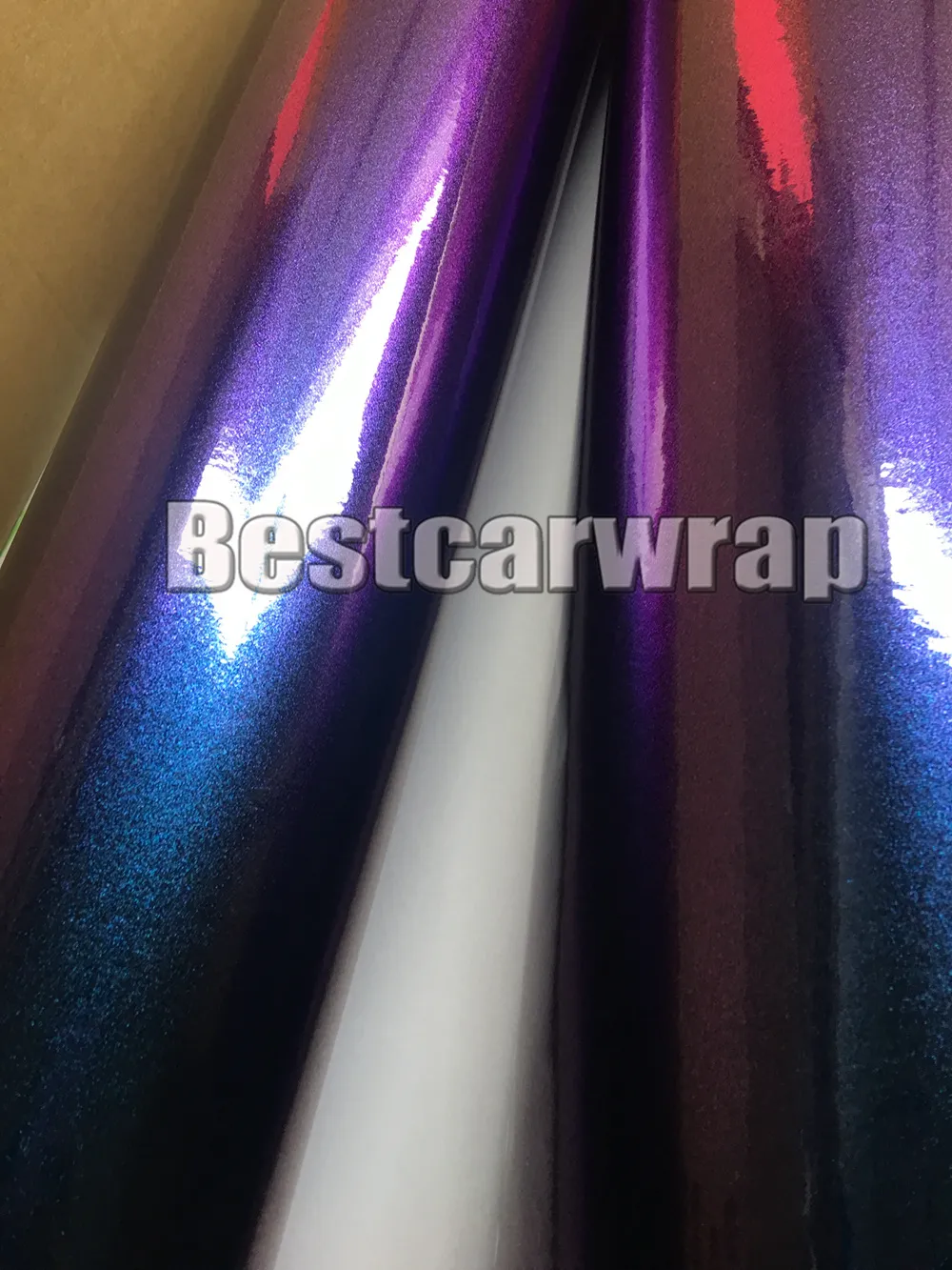 Brillant perle caméléon paillettes vinyle pour voiture wrap style changement couvrant feuille flip - flop film avec bulle d'air gratuit 1.52x20m 5x67ft