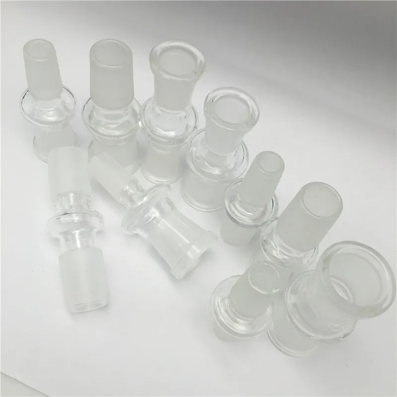 14mm 18mm glasbongadapter Tjock Pyrex vattenpipa hane hona bongadapter Dropdown Anslutningsrör för oljeriggar Rökvattenrör