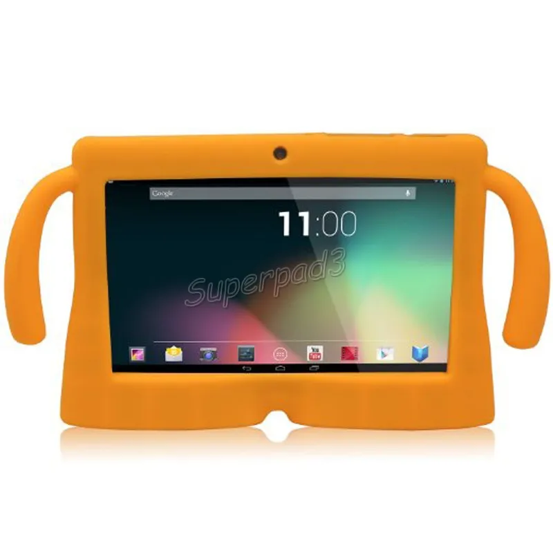 Оптовая Tablet PC Case сумки Q88 силиконовые Tablet Case Cover 7 дюймов для детей мягкий резиновый гель Противоударный защитный чехол 100 шт. Бесплатная доставка