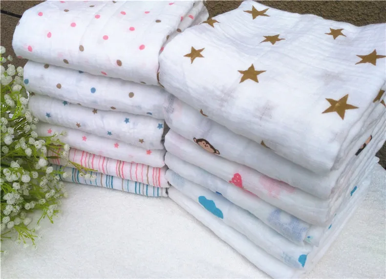 35 스타일 모슬린 담요 aden anais 아기 swaddle 포장 담요 담요 toweling 아기 봄 여름 아기 유아 담요 120 * 120cm