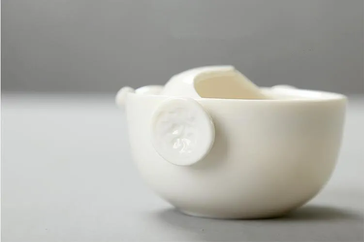 Ensemble de voyage en porcelaine blanche, vente directe d'usine, un pot et une tasse, oolong facile à boire T1066833983