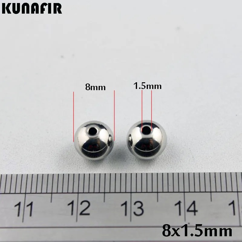 15mm2mm25mm35mm 구멍 8mm 직경 스무딩 316L 스테인레스 스틸 비드 브레이슬릿 목걸이 액세서리 보석 DIY 부품 Z6441223