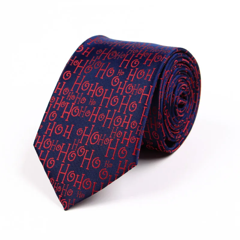 Cravate de Noël 11 couleur 145 * 7.5cm Cravate Jacquard X-mas Cravate à la mode Flèche pour hommes Cravate en polyester