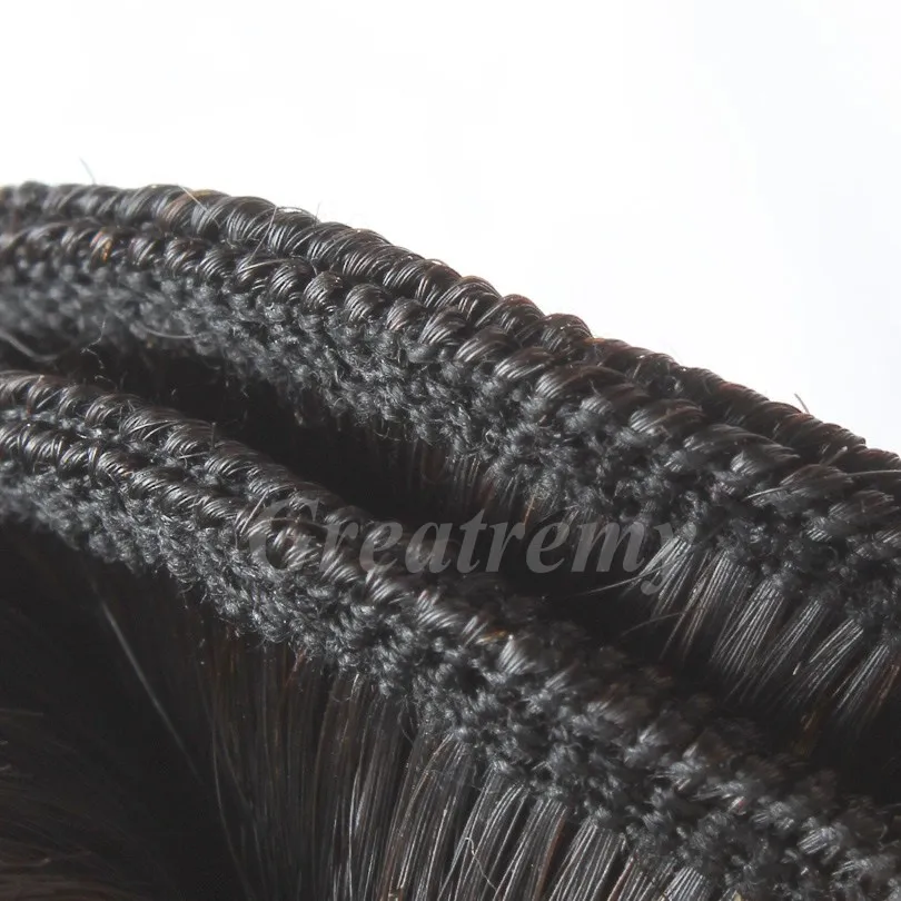 أسود طبيعي حريري مستقيم 1 قطعة التجزئة 100٪ لحمة مزدوجة الشعر البرازيلي نسج 7a غير المجهزة عذراء الشعر البشري