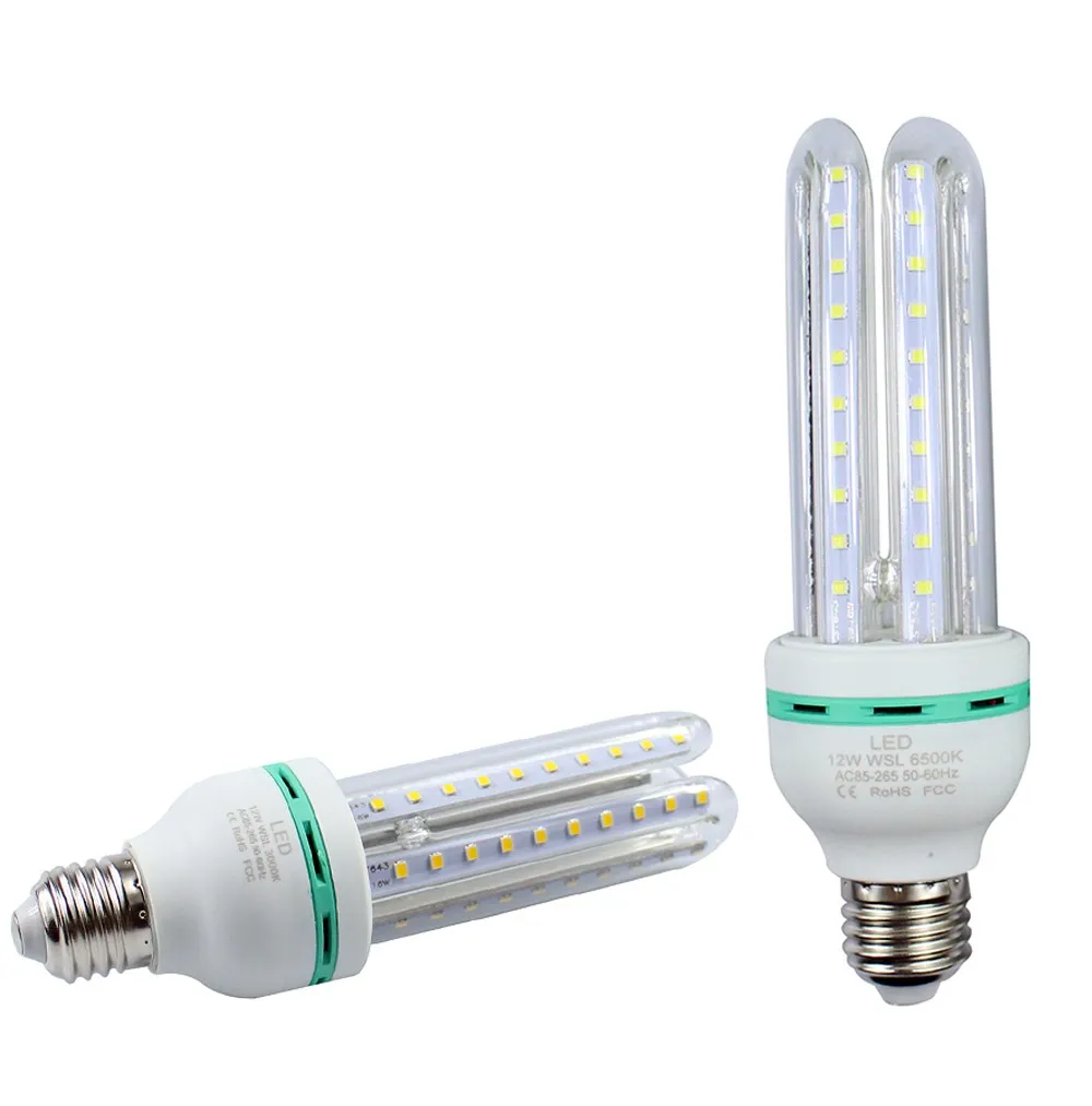 U Şekilli LED Mısır Ampuller Ev Aydınlatma 12 W E27 Enerji Tasarrufu Lambası Işık SMD2835 AC85-265V 1050LM 60LEDS