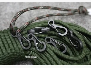 500 Stück Mini-Rucksackverschlüsse, Kletterkarabiner, EDC-Schlüsselanhänger, Camping-Flaschenhaken, Paracord, taktische Überlebensausrüstung