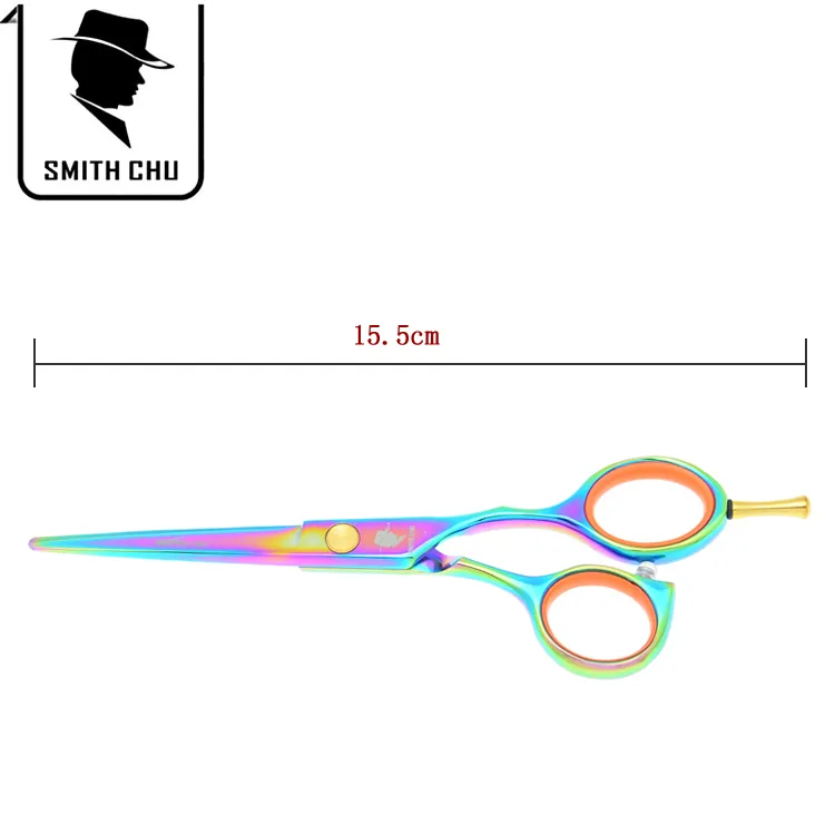 JP440C Rainbow Kolorowe nożyczki do cięcia i nożyczki do przerywki Profesjonalne zestawy, nożyczki do włosów / nożyce do fryzjera, 5.5 cali, LZS0093