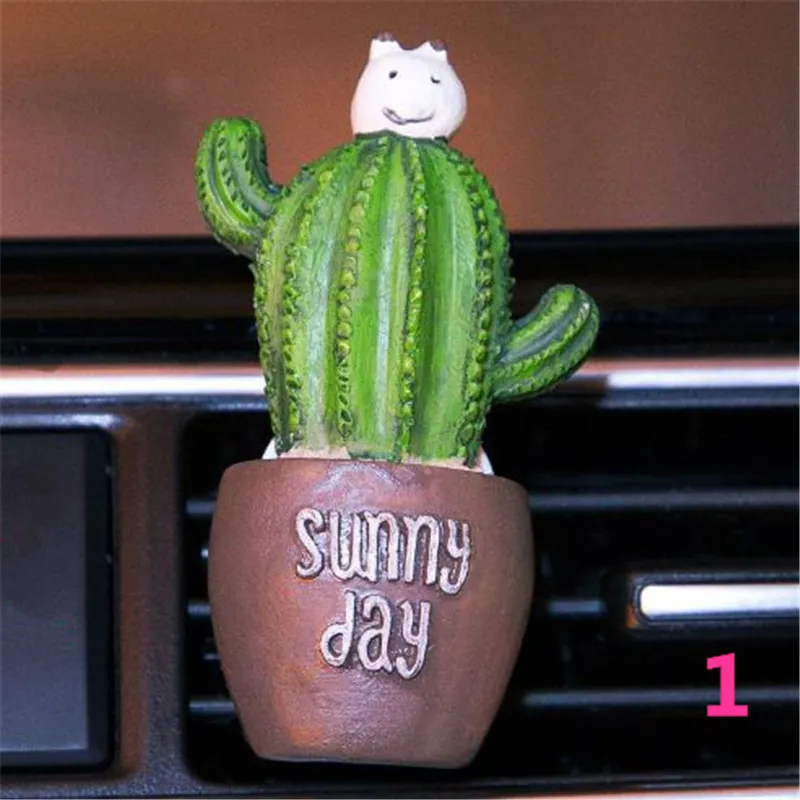 Cute car outlet perfume 3D cactus shape car outlet air freshener car air freshener clips atp232