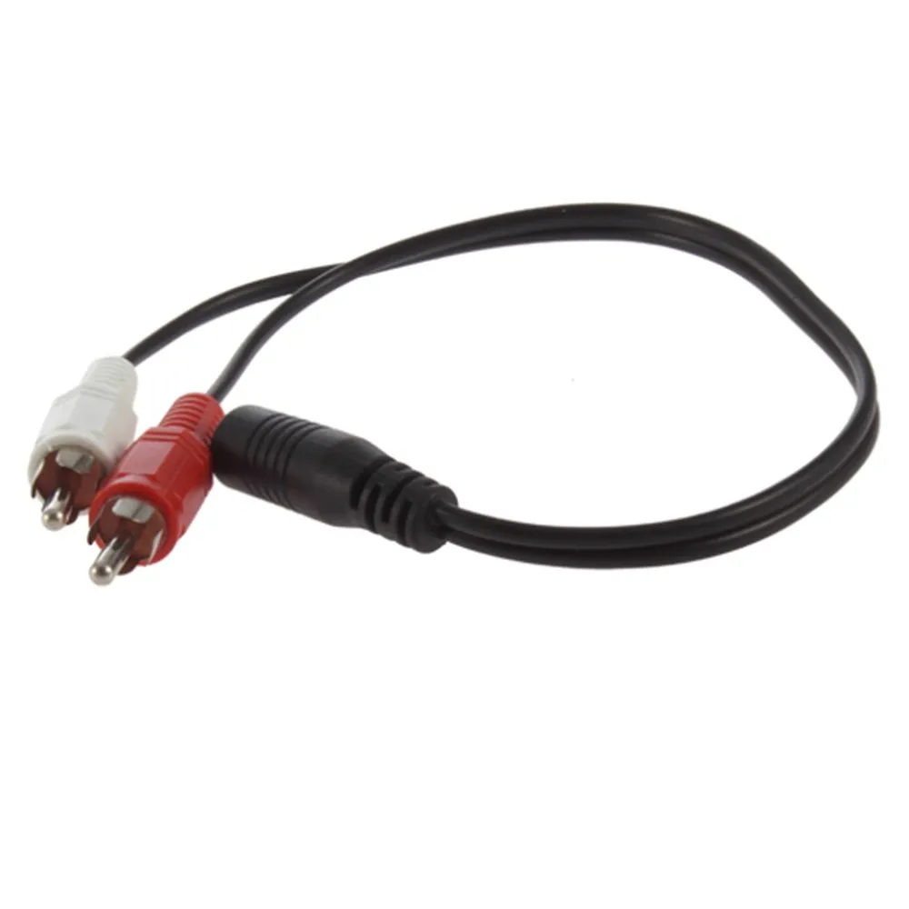 Utile blindé 3,5 mm F 1/8 stéréo femelle Mini Jack vers 2 mâle RCA 2RCA adaptateur M stéréo Audio Y adaptateur câble AV