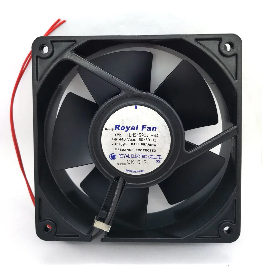 Oryginalny fan królewski TLHS459CV1-44 440V 50/60 Hz 20/18W 120*120*38 mm 12cm WSZYSTKIE Metal Faling Cooling Fan