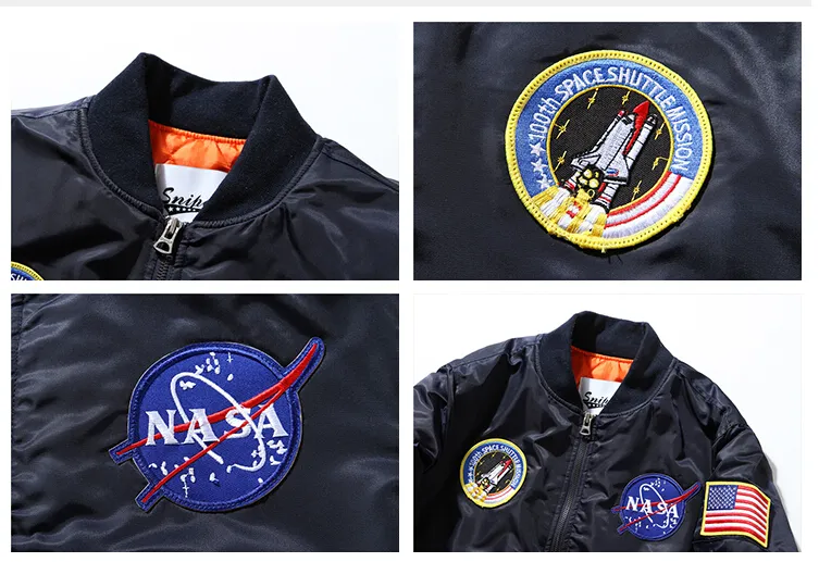 Fall-Flight Pilot Jacket Coat Bomber Ma1 Men Bomber Jackets Embroidery Baseball Coats M-XXL