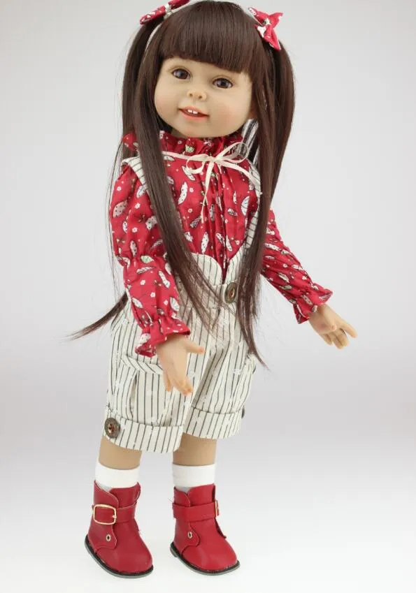 18-calowy lalek realistyczna amerykańska dziewczyna pełna winylowa odrodzona lalki jako świąteczne prezenty urodzinowe