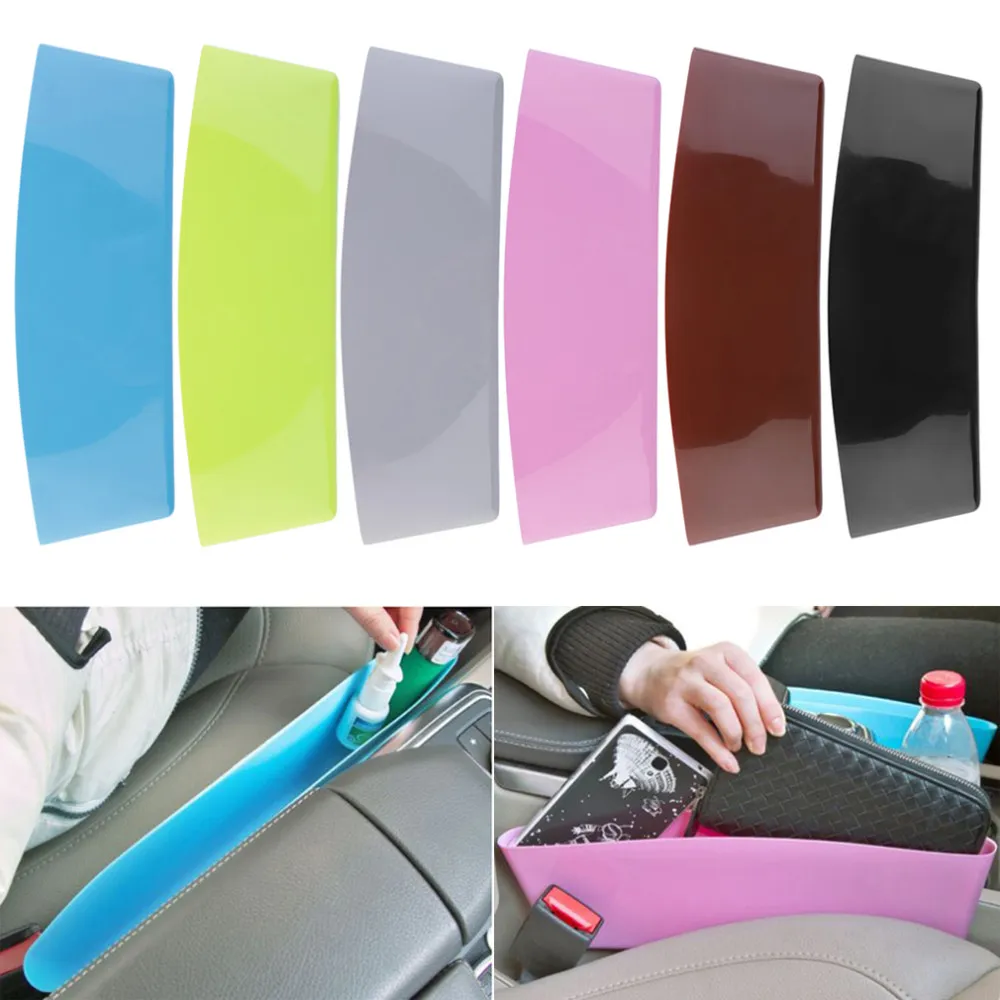 6 Cores Car Seat Gap Storage Box Styling, Novo Universal Car Interior Acessórios De Armazenamento Organizador Pockets