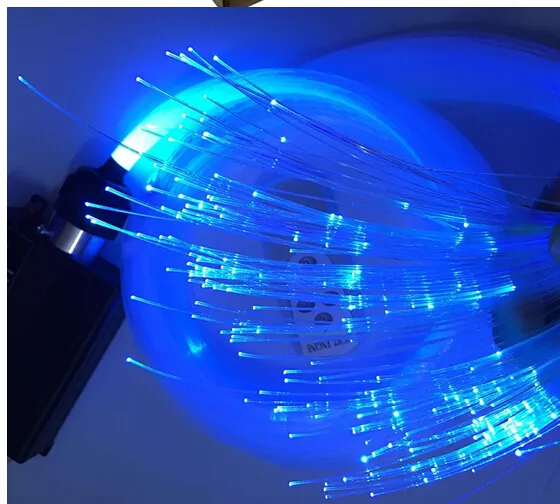 Spedizione gratuita 150 m / rotolo Bagliore finale in fibra ottica di plastica PMMA da 3,0 mm di alta qualità la decorazione dell'illuminazione fai-da-te