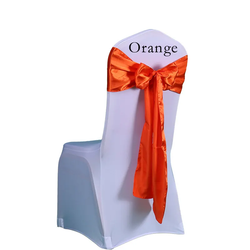 bruiloft decoratie stoel boog satijn sjerpen spandex stoel dekking en strikje voor bruids bruiloft party outdoor evenement levert