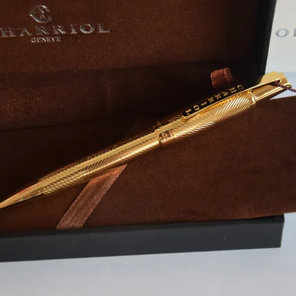 Top Qualität Metall Charriol Stifte Silber Goldener Rosegolden Luxus Kugelschreiber mit Kasten und Tag