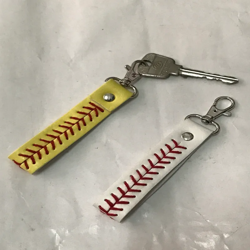 Stylish 2018 Leather Baseball Keychain For Fastpitch And Softball