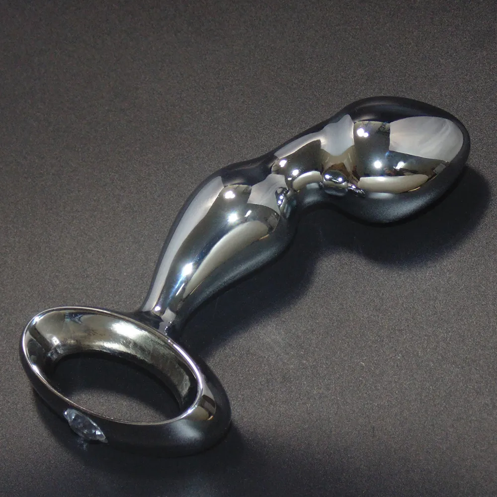 2018 de acero inoxidable anal consolador de metal butt plug juguetes sexuales para hombres y mujeres