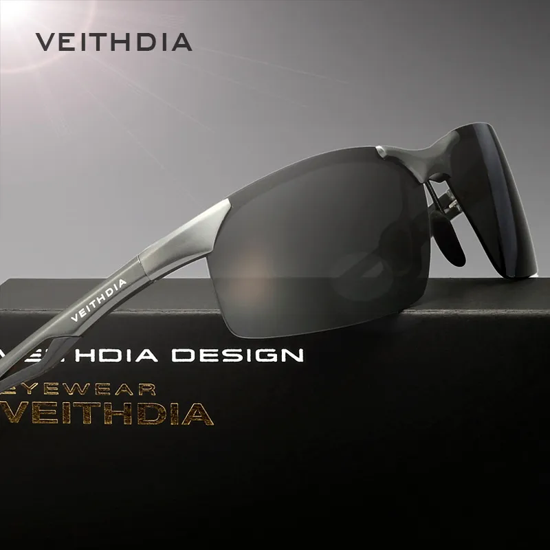 Veithdia 알루미늄 마그네슘 클래식 브랜드 남성용 선글라스 polarzed sun glasses 안경 액세서리 oculos for men 남성 6591