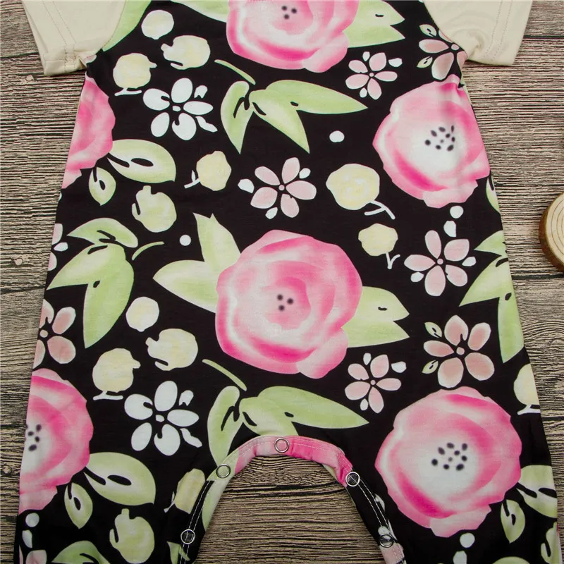 Baby meisje rompertjes katoen pasgeboren baby kleding kinderen meisje bloemen romper baby meisjes jumpsuit kinderen kleding uit een stuk outfits baby onesies