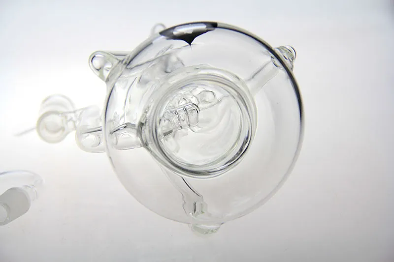 新しいGlassarts新しいダブルリサイクルガラスBong Pyrex Water Pipeがガラス拡散を備えていますシリコンワックスオイルコンテナ14.4mmジョイント