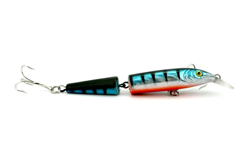 Hengjia Nieuwe Collectie Minnow Lokjes Vissen Lokjes Jointed Hard Baits Fishing Tackle JM002 10.5cm 9.6G 4 # Haken 