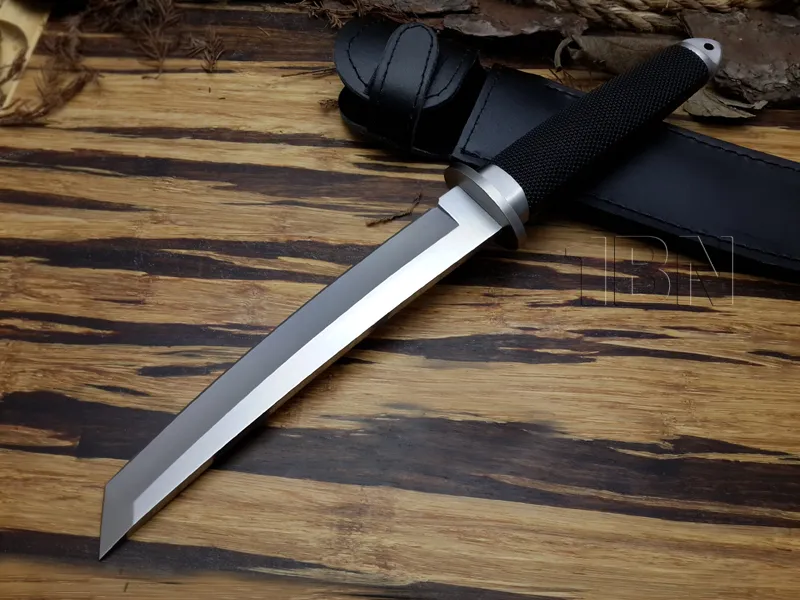Pequeno SAN MAi Samurai Sobrevivência facas fixas, SRK 13RTK 440c Handle lâmina de borracha faca de caça LIVRE Fria ferramenta de aço ao ar livre faca reta