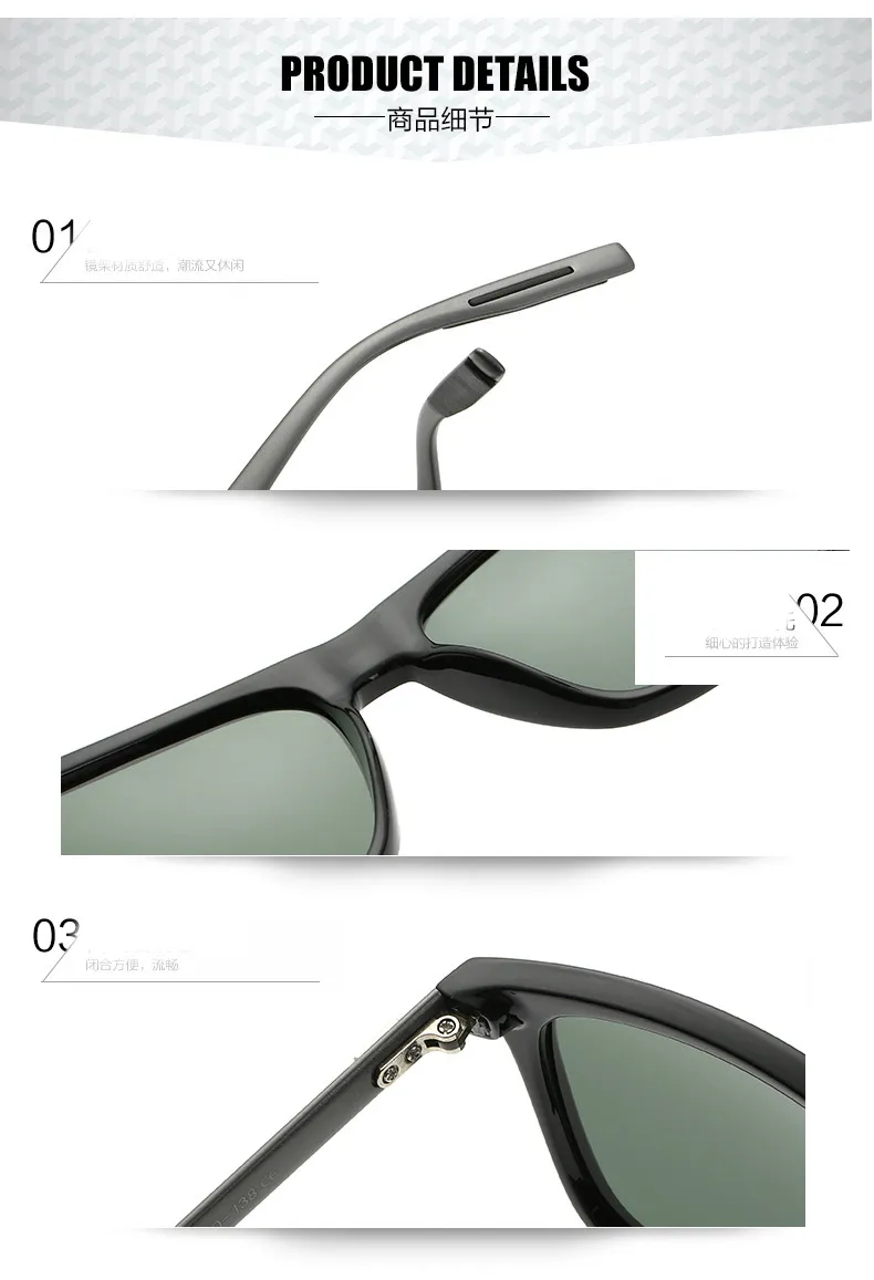 New Sunglasses Aluminum Magnesium Square Bright Color Polarized
