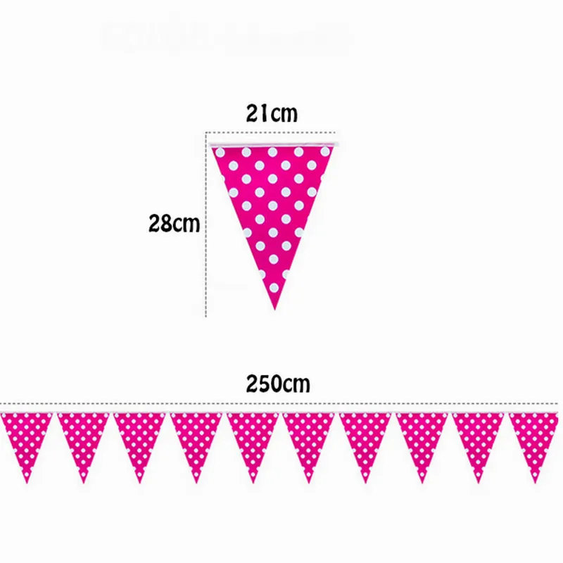 Banner Flag Wedding dot hang Gagliardetti Disposti Banner feste di matrimonio Decorazioni feste di compleanno bambini Bandiere di forniture