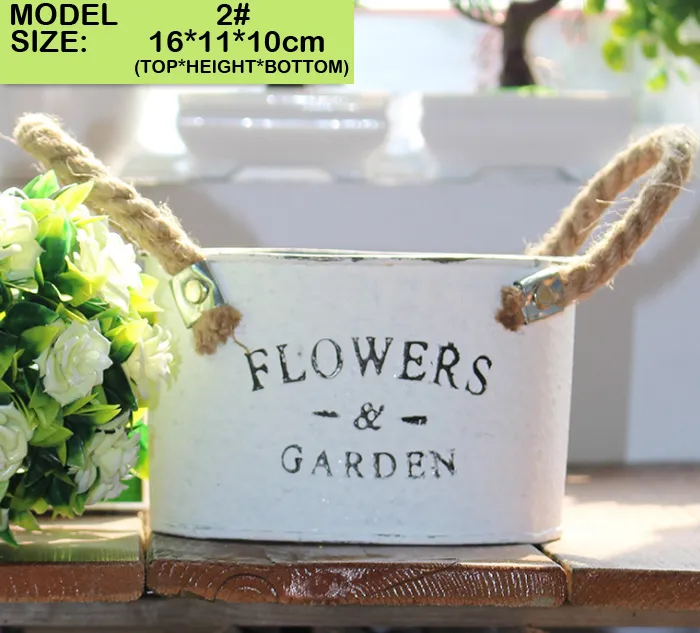 -PACK Multi Style Large Garden metal pot planters decorative metal flower pot Home & Garden buckets for vintage plant decoration