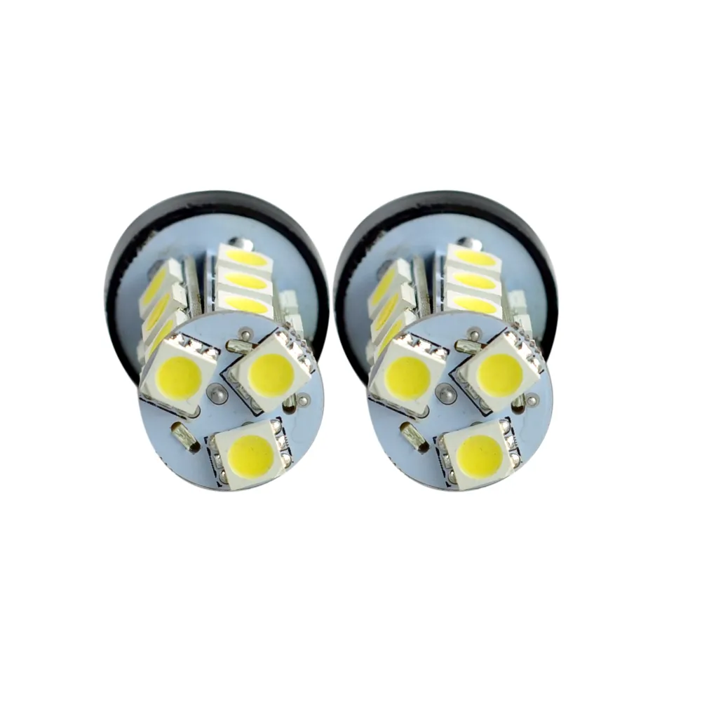 10 قطعة T20 ضوء LED لمبة سيارة 7440 7441 18 المصابيح 5050 SMD الذيل DC 12V الأبيض 6000K DRL الفرامل أضواء عكس العالمي LED مصباح