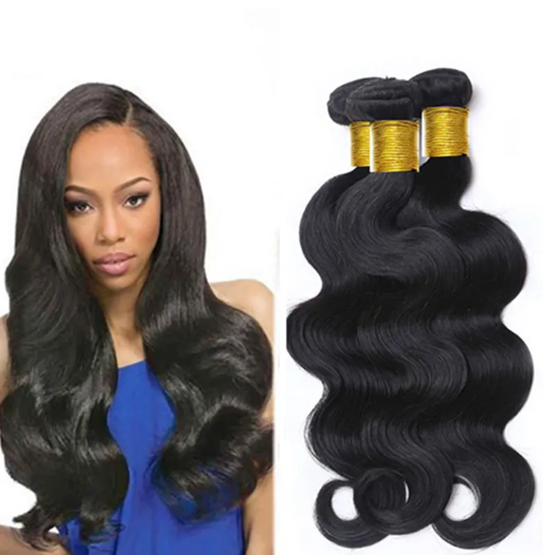 Mink Brazillian Body Wave Wefts Ludzkie wiązki włosów Uwagi 8-34 calowe Nieprzetworzone Peruwiańskie Malezyjskie Malejskie Mongolskie Tkactwo Rozszerzenia włosów