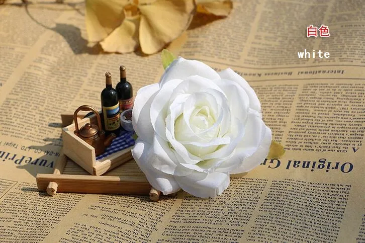 Silk flowers wholesale rose heads artificial flowers 4 inch diameter fake flowers head high quality flowers WR006