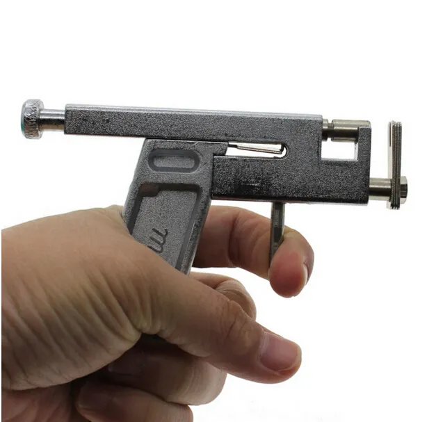 Professionell öronkropp näsa piercing pistolmaskinverktygssats uppsättning 98 st stålstänger genomträngande öronpistolen järn Suit3341702