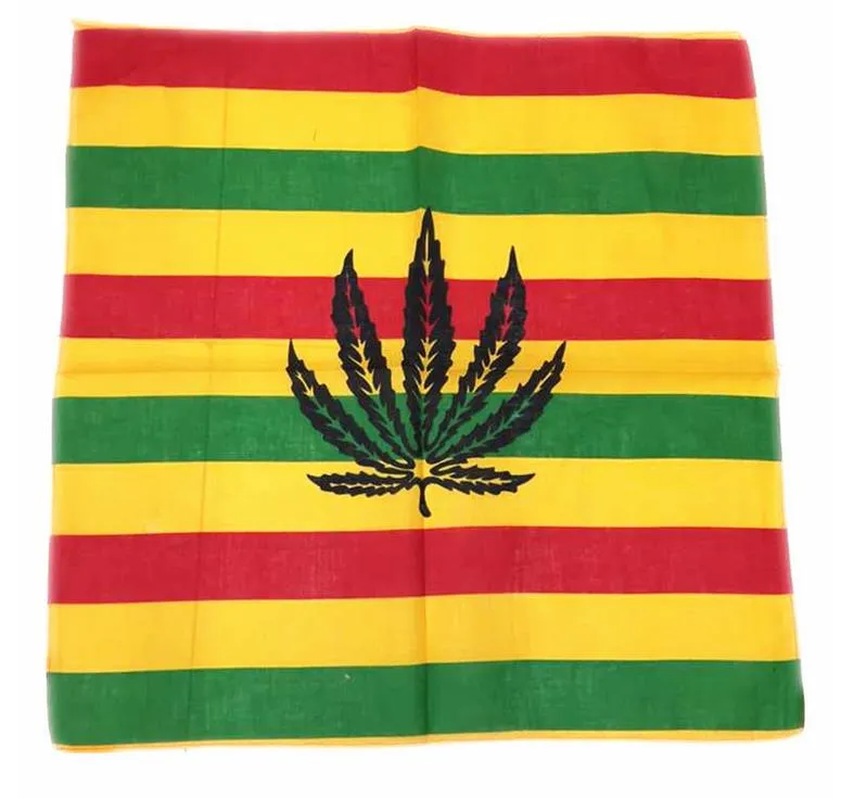 Hommes Femmes HipHop Plante Feuille Bandeau variété Bandana Coton Mouchoir Headwrap équitation feuilles Écharpe Bandeau bandeau neckerchife masque