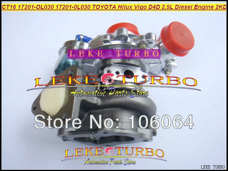 wholesale new CT16 17201-OL030 17201-0L030 turbo for  Hilux Vigo D4D 2.5L Diesel engine 2KD turbocharger (3)