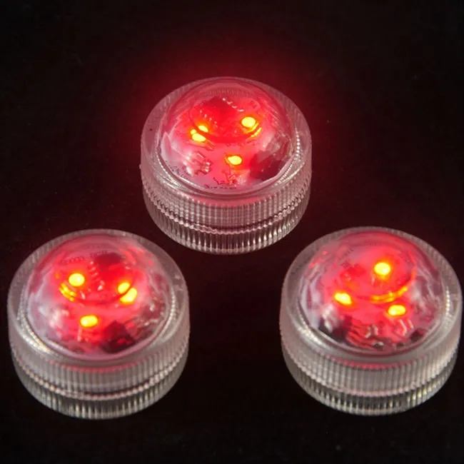 Super Light Triple Leds Tealight Dosersible LED Light Waterproof F / Wedding / Xmas / Valentine Party Centerpiece Dekoration