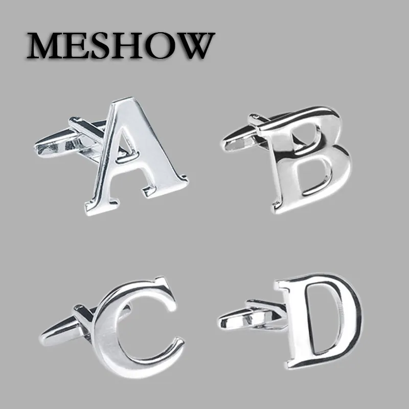 Lettre anglaise boutons de manchette A-Z boutons de manchette chemises boutons de manchette pour bijoux pour hommes boutons de manchette français mariage meilleur cadeau de fête des pères