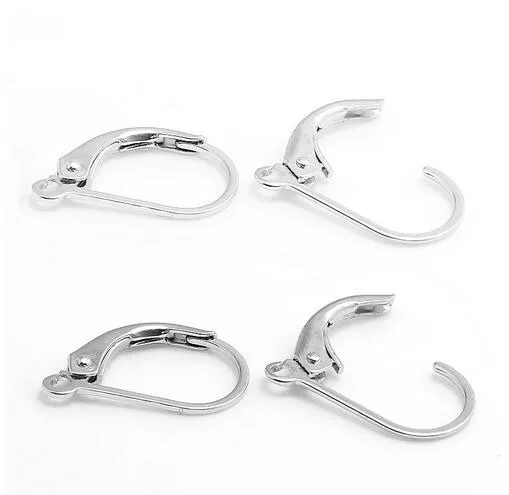 10 Stück Lot 925 Sterling Silber Ohrring Verschlüsse Haken Finden Komponenten für DIY Handwerk Mode Schmuck Geschenk 16mm W230309P