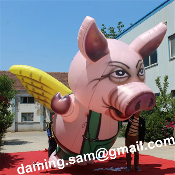 Wholesale Giant Inflatable Pig Balloon Of Size 5m High Giant Pig