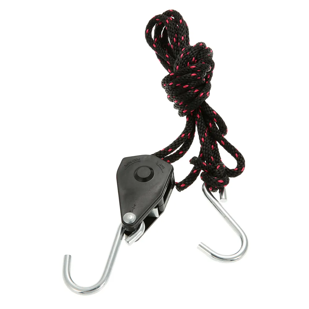 Hot New 8ft Canoa/Kayak Barca Easy Bow-Stern Tie Down Accessori cinturino di poppa Cricchetto con corda e gancio D534