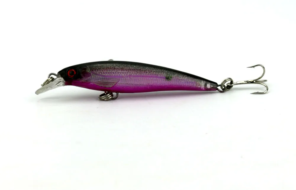 Ny ankomst 30 st 6 färger 8cm 6G Laser Minnow fiske lockar hårt bete plast wobblers fiske tackling1409000