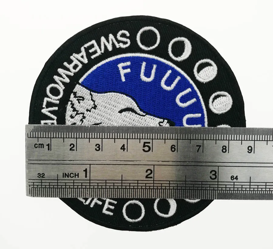 Personalised Hook Loop Patch Personalised Wolf Embroidered Patch - 10cm Hook And Loop (Velcro) Back, Made In UK For Airsoft & More Collectible Boy - Foto 11