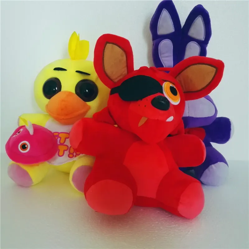 10 polegadas 25cm Five Nights At Freddys 4 FNAF Freddy Fazbear Urso macio e fofo boneca foxy lobo brinquedos de pelúcia brinquedos infantis macios recheados Doll3625429