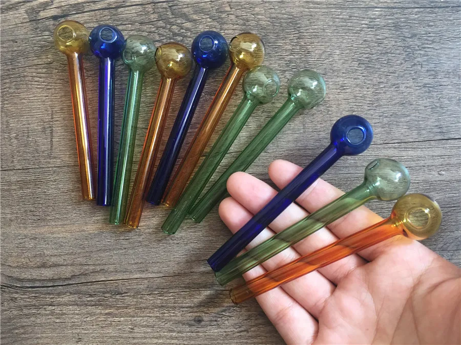 Colored Glass Oil Burner Pipe Glass Oil Burner Glass Tube Oil Pipe Glass Pipe Oil Nail Glass Oil Pipe Thick Colorful Glass