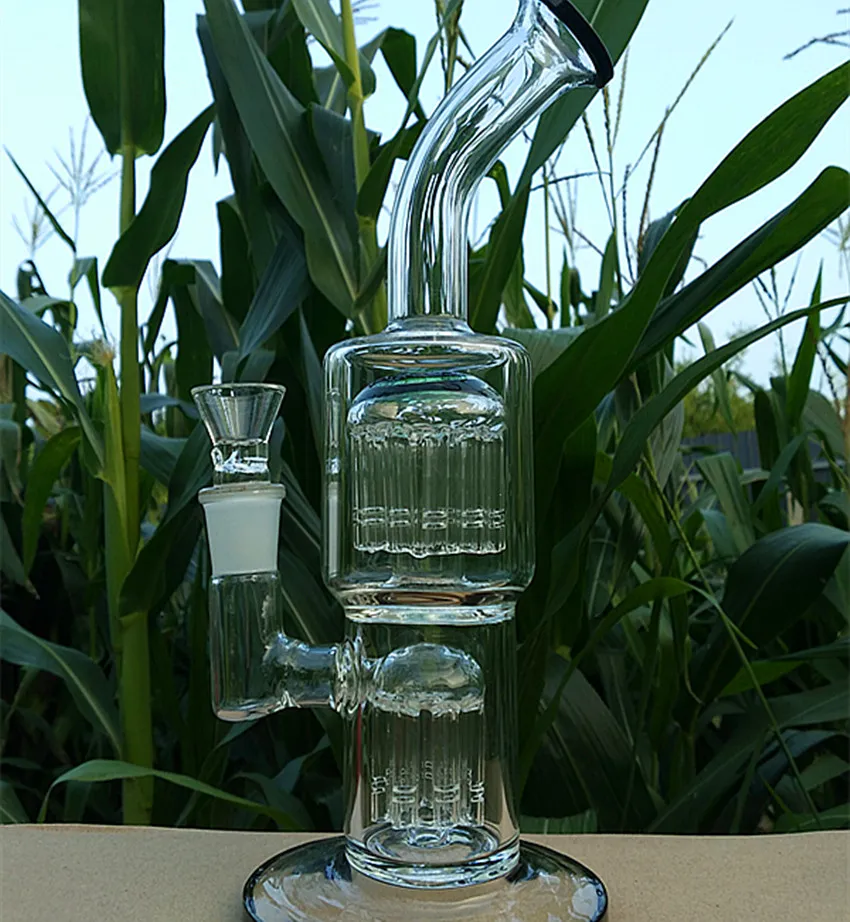 Heet verkoop! Glazen bong factory outlets TORO recycler bubbler waterleidingen olieplatforms met Glazen waterpijpen 11 inch hoog famale Gewricht 18,8 mm