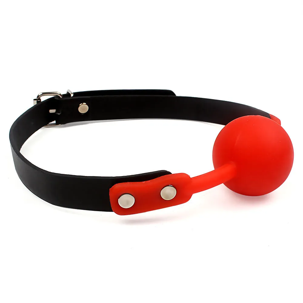 Giocattoli per adulti Bocca aperta Gag Ball Schiavo Fissazione orale Farcito Flirtare SM/BDSM Bondage Toy #R487