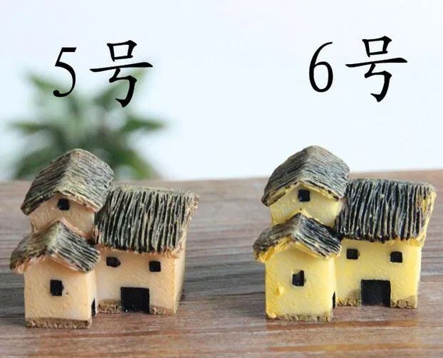 Tuindecoraties 3cm schattige hars ambachten huis Fairy Garden Miniatures Gnome Micro Landscape Decor Bonsai voor thuisdecoratie