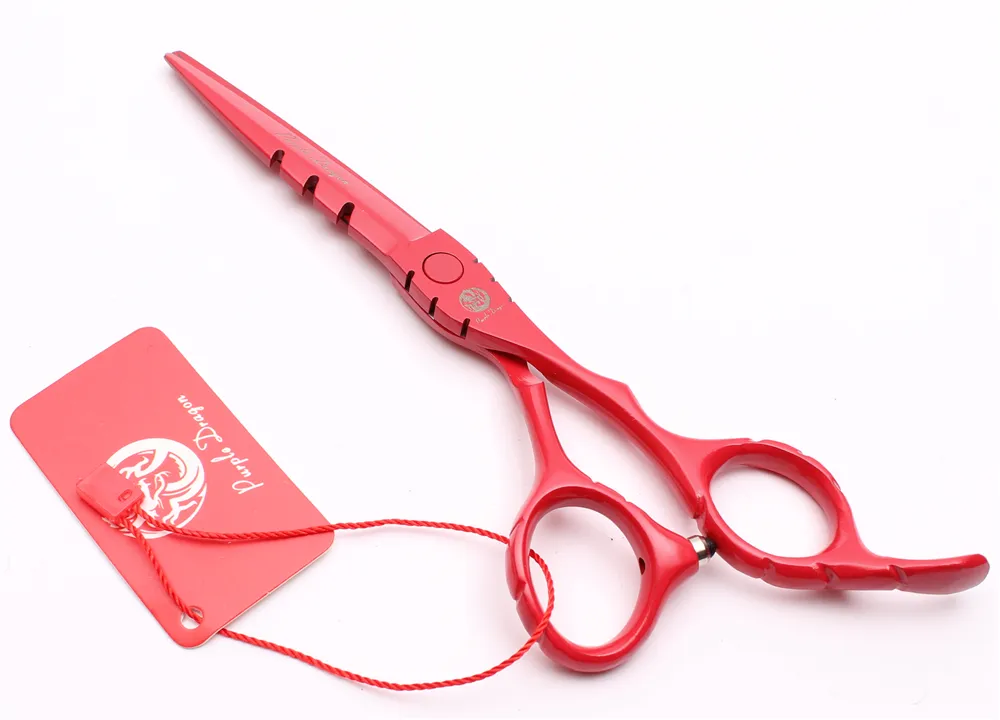 Z1010 5.5" 16cm Japan Purple Dragon Red Professional Human Hair Scissors Barber's Hairdressing Scissors Cutting Thinning Shears Style Tools